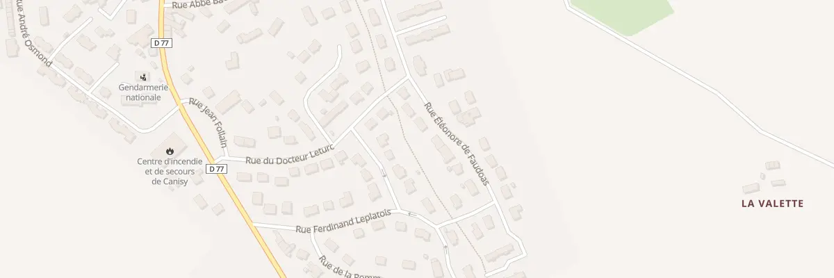 Plan du 16 Rue Eleonore de Faudoas à Canisy