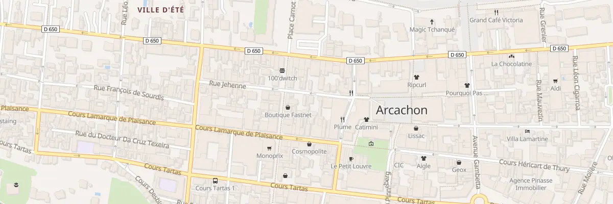 Plan du 28 Rue Jehenne à Arcachon