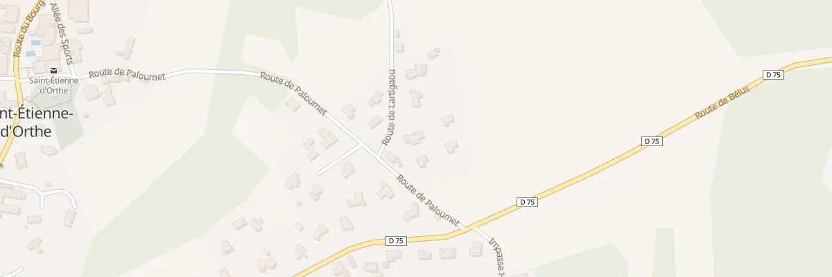 Plan du 555 Rte de Lartigaou à Saint-Étienne-d’Orthe