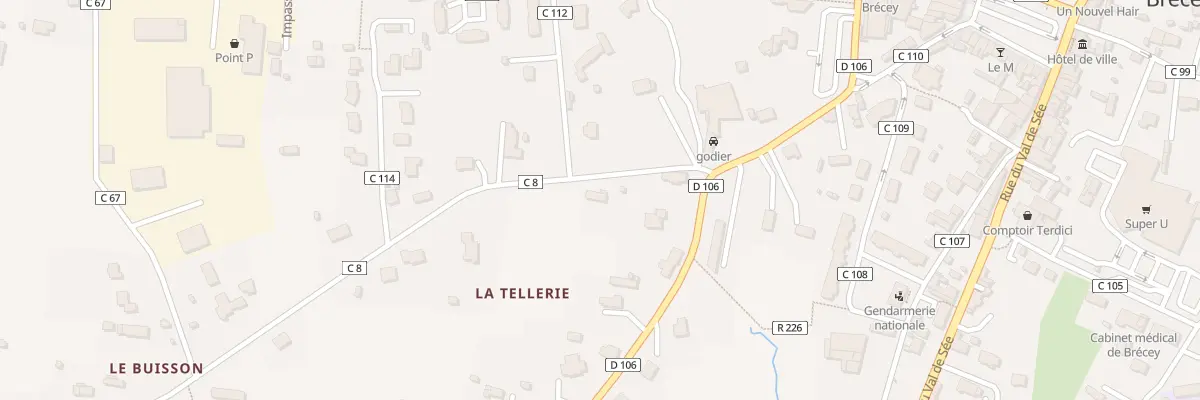 Plan du 5372 La Tellerie à Brécey