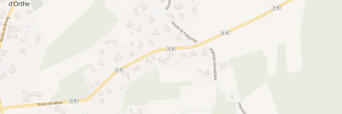 Plan du 564 Rte de Belus à Saint-Étienne-d’Orthe