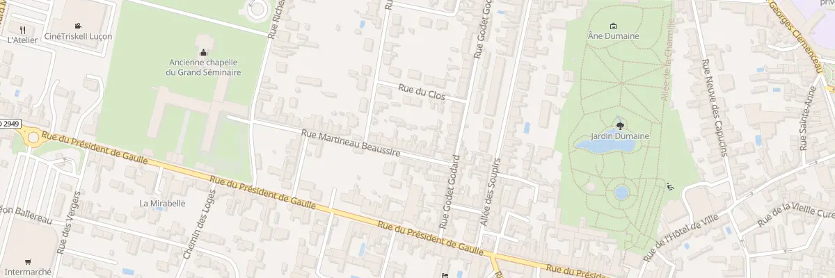 Plan du 10 Rue martineau beaussire à Luçon