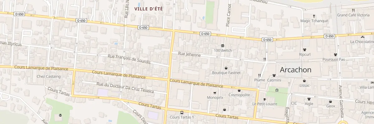 Plan du 50 Rue Jehenne à Arcachon