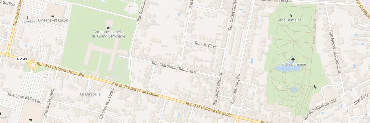 Plan du 24 Rue martineau beaussire à Luçon
