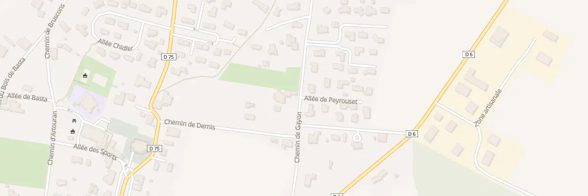 Plan du 221 Che de Gayon à Port-de-Lanne