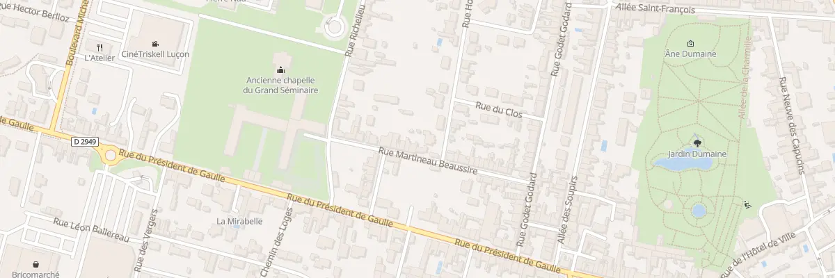Plan du 26 Rue martineau beaussire à Luçon