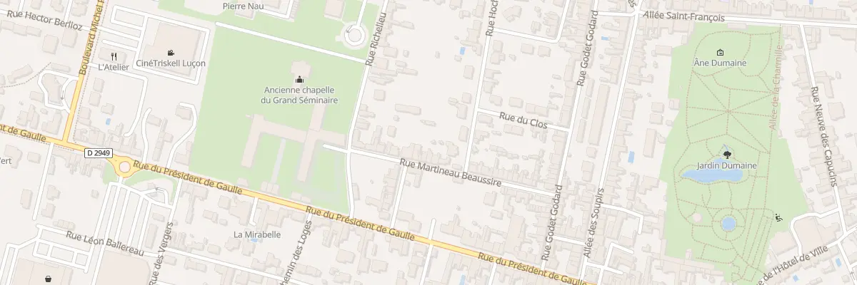 Plan du 30 Rue martineau beaussire à Luçon