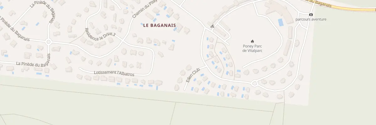 Plan du 9001 Voie du Baganais à Lacanau