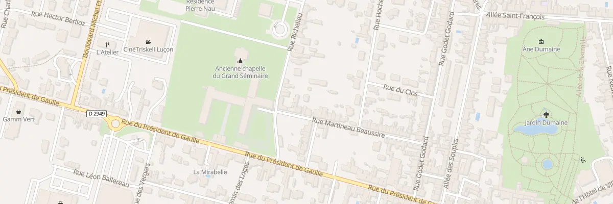 Plan du 38 Rue martineau beaussire à Luçon