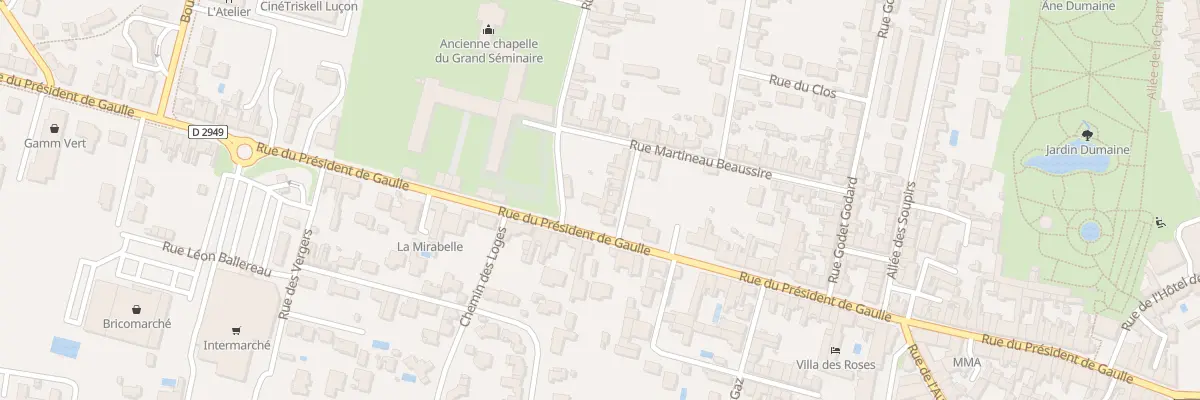 Plan du 84 Rue du Presid de Gaulle à Luçon