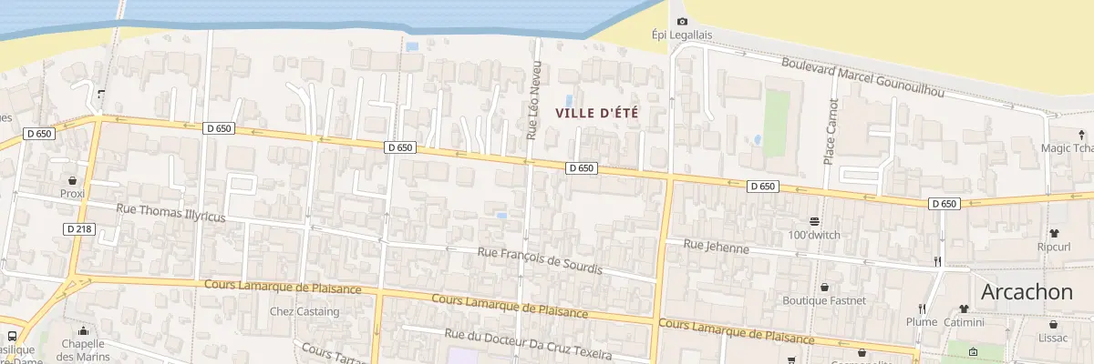 Plan du 2 Rue Léo Neveu à Arcachon