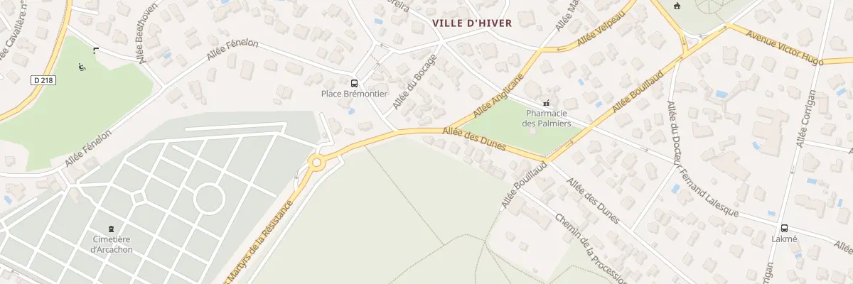 Plan du 66 All des Dunes à Arcachon