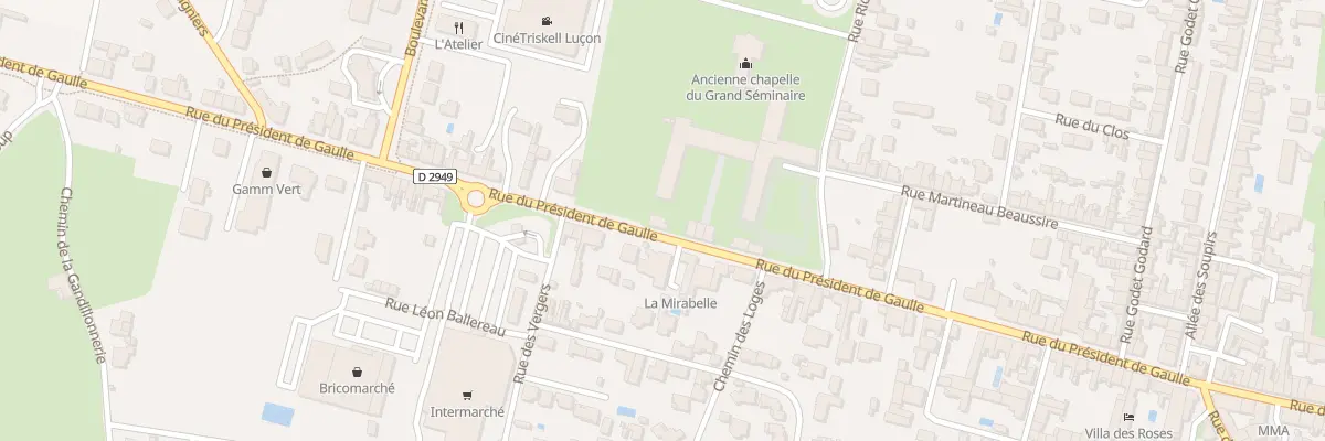Plan du 88 Rue du Presid de Gaulle à Luçon