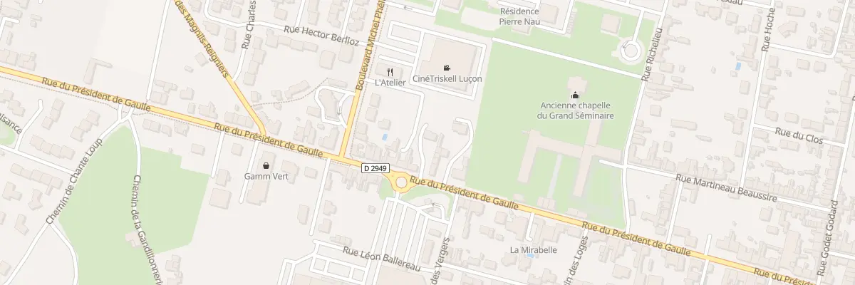 Plan du 92 Rue du Presid de Gaulle à Luçon