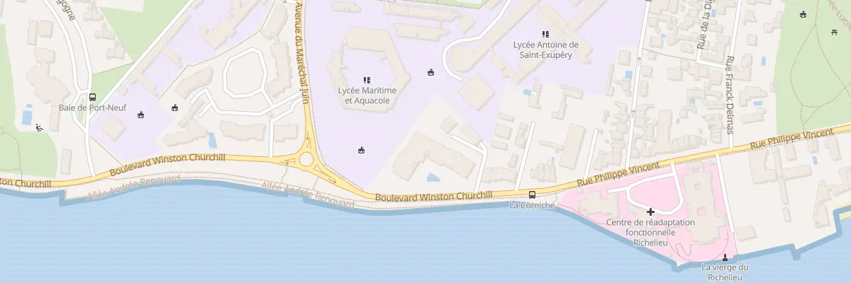 Plan du 24 Bd Winston Churchill à La Rochelle