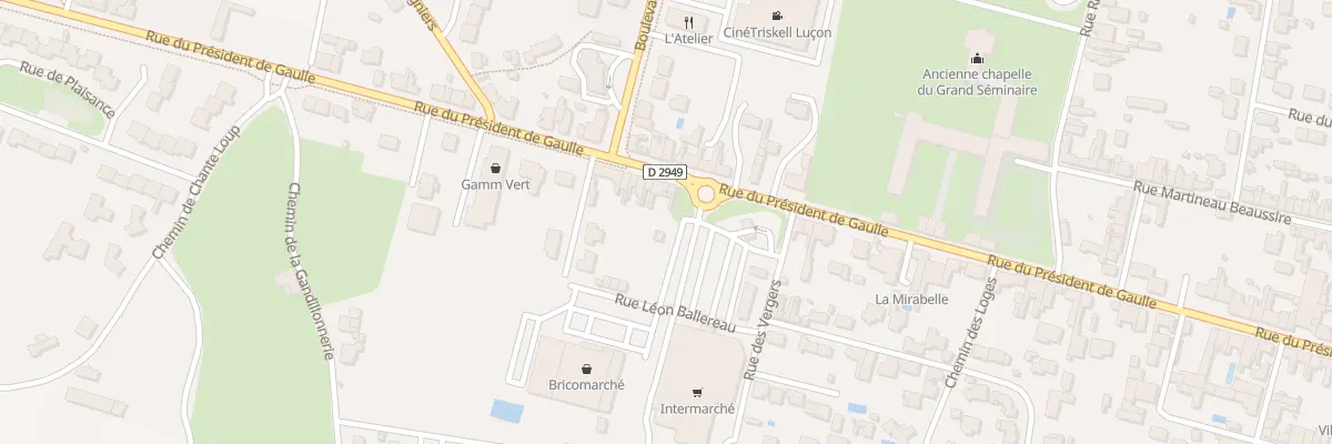 Plan du 99 Rue du Presid de Gaulle à Luçon