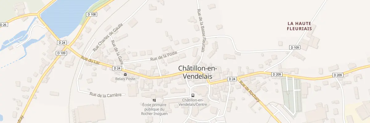 Plan du 16 Rue de la Poste à Châtillon-en-Vendelais