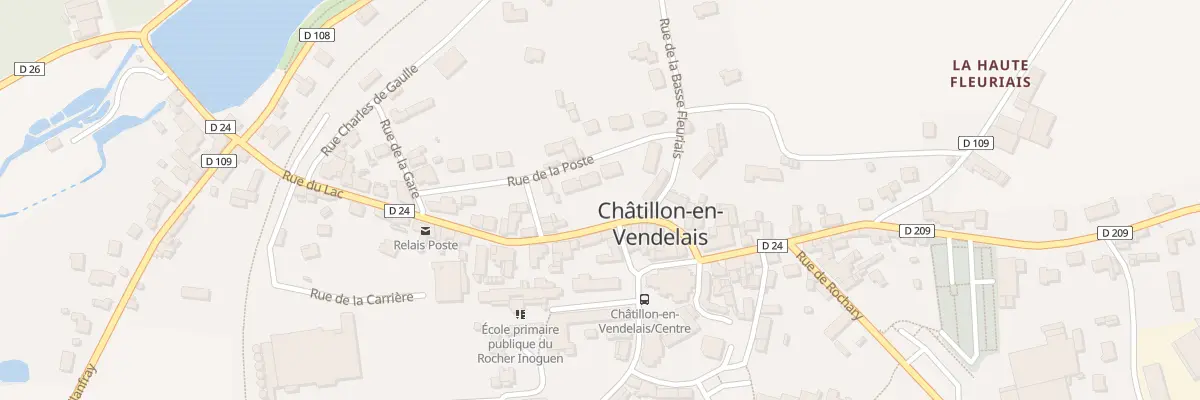 Plan du 14 Rue de la Poste à Châtillon-en-Vendelais