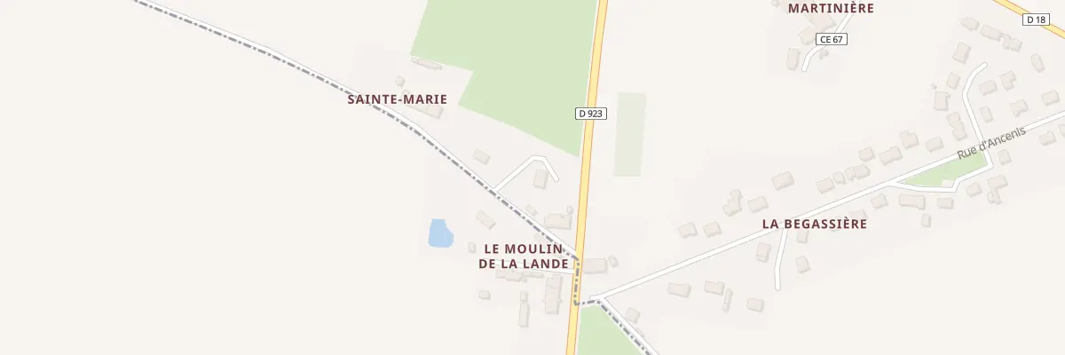 Plan du 90 Moulin de la Lande à Pouillé-les-Côteaux