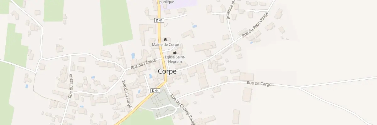 Plan du 3 Rue du petit village à Corpe