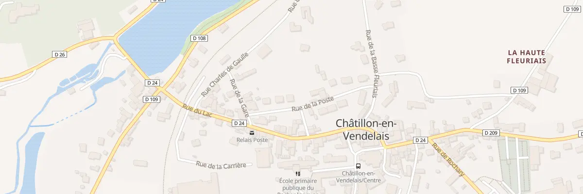 Plan du 5 Rue de la Poste à Châtillon-en-Vendelais