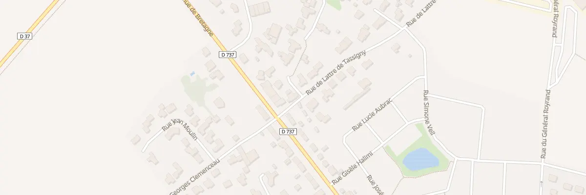 Plan du 2B Rue de Lattre de Tassigny à Saint-Fulgent