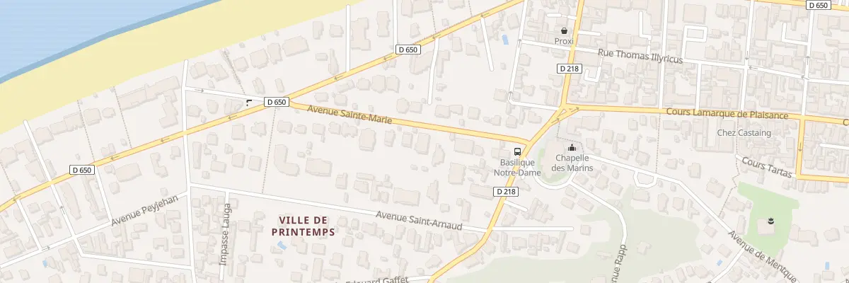 Plan du 12 Av Sainte Marie à Arcachon