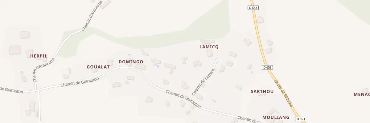 Plan du 75 Che de Lamicq à Guiche