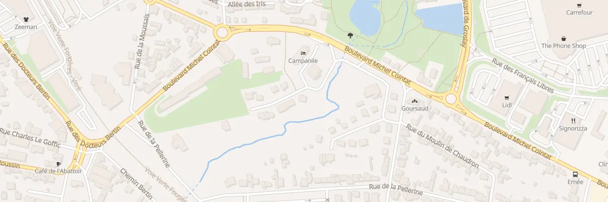 Plan du 9 Rue de la Landronnière à Fougères