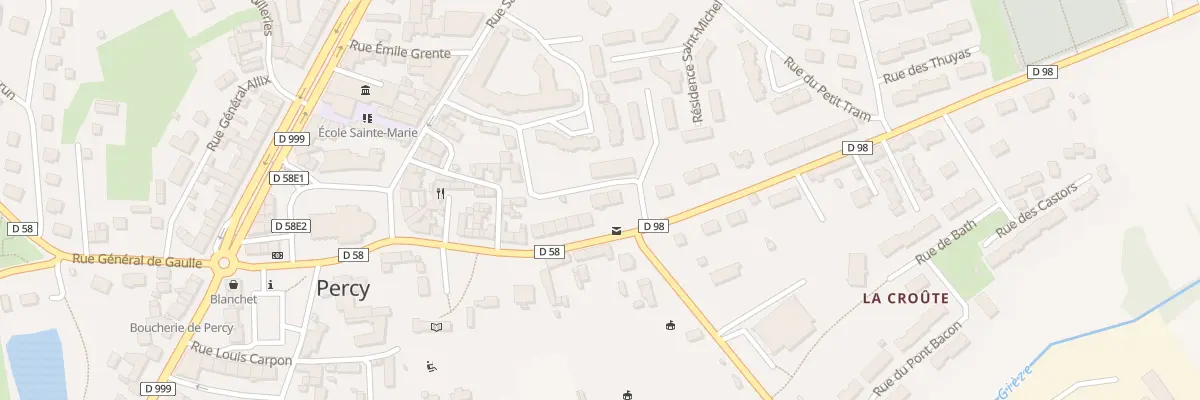 Plan du 33 Rue Gustave Blouet - Percy à Percy-en-Normandie