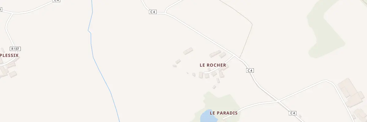 Plan du 15 Le Rocher à Monthault