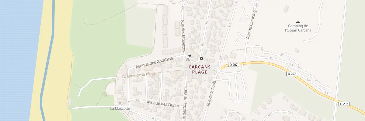 Plan du 1 Av des Gourbets à Carcans