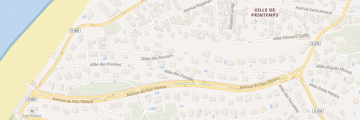 Plan du 5 All des Ramiers à Arcachon