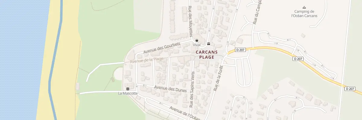 Plan du 1 Av de la Plage à Carcans