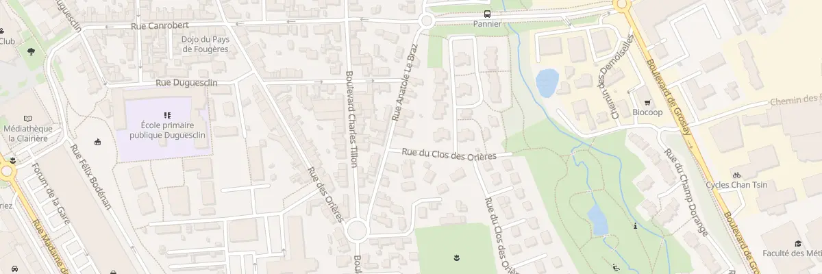 Plan du 14 Rue Anatole le Braz à Fougères