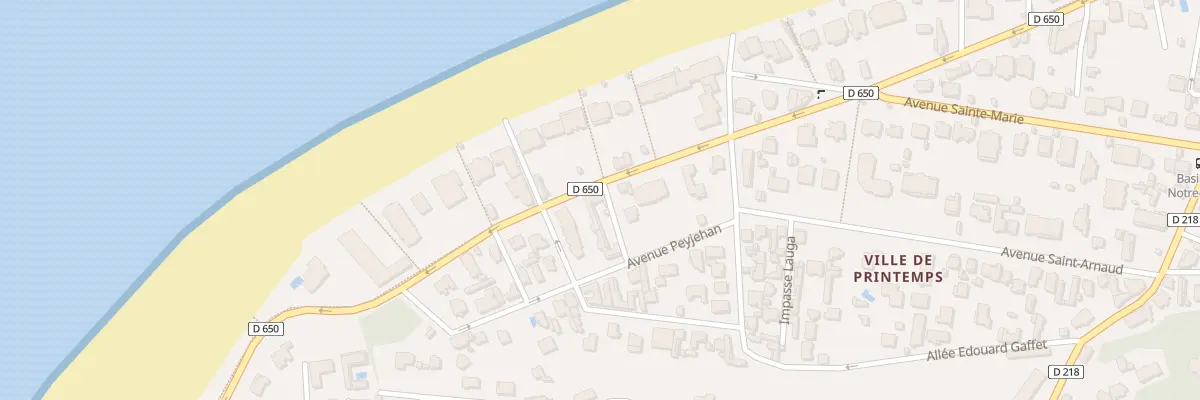 Plan du 56 Bd de l’Océan à Arcachon