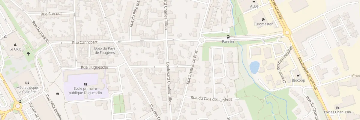 Plan du 13 Rue Bayard à Fougères