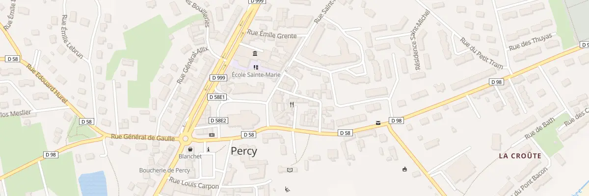 Plan du 2 Pas Saint Martin - Percy à Percy-en-Normandie