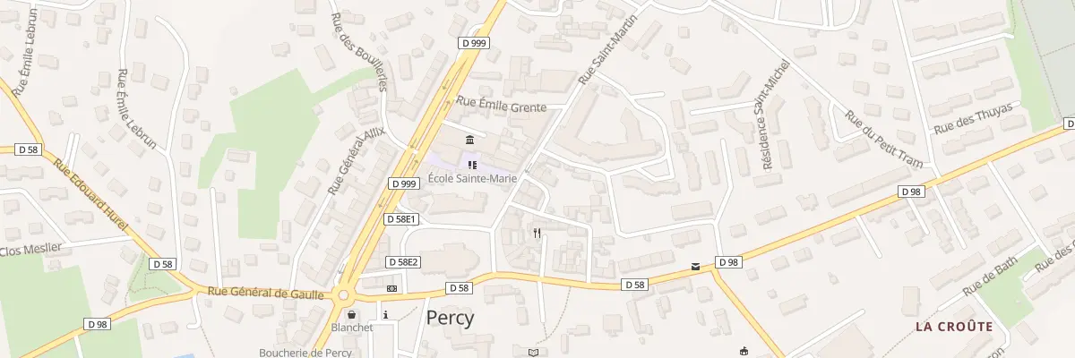 Plan du 3 Crs Saint Martin - Percy à Percy-en-Normandie