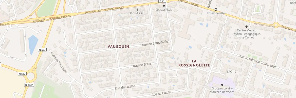 Plan du 9 Rue Saint-Malo à La Rochelle