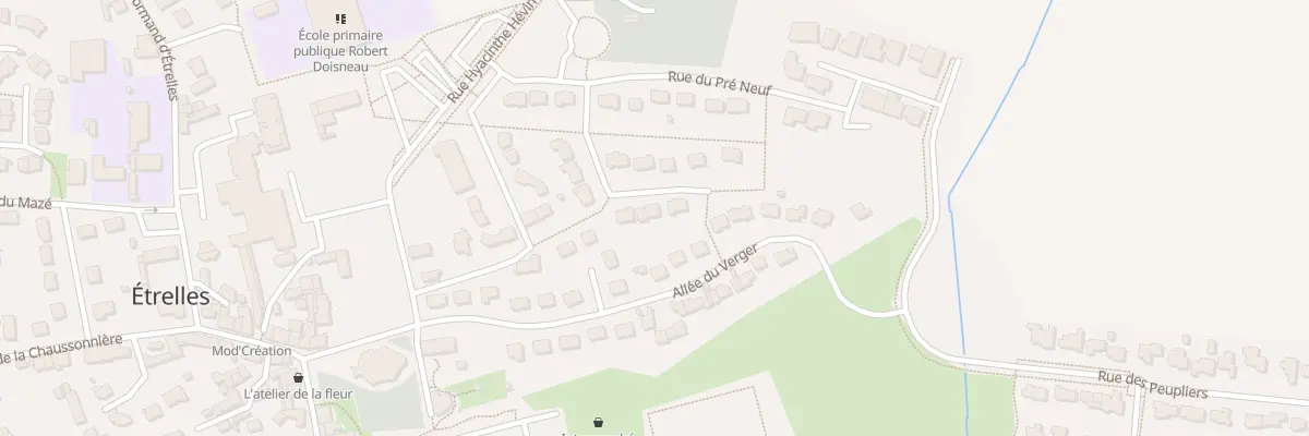 Plan du 36 Rue de la Moutaudière à Étrelles