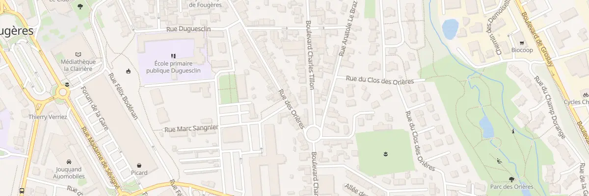 Plan du 41 Rue des Orières à Fougères