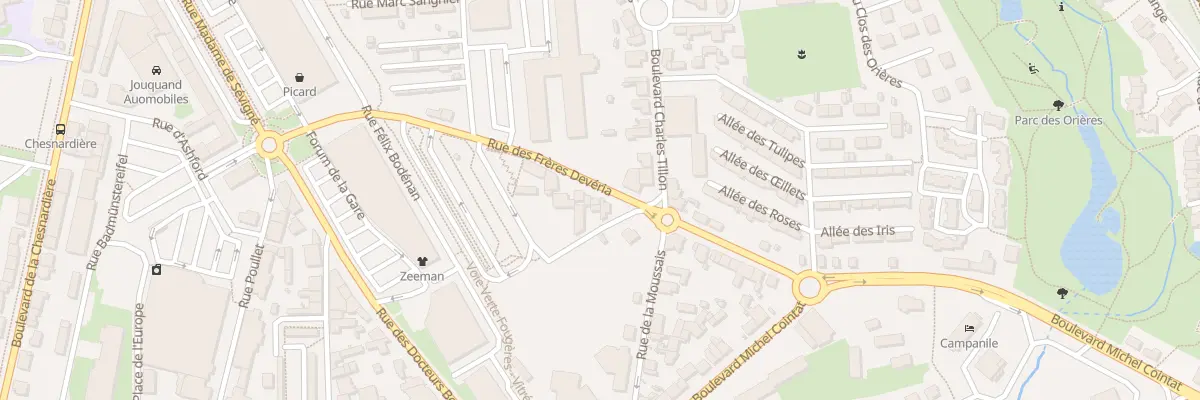Plan du 16 Rue des Frères Dévéria à Fougères