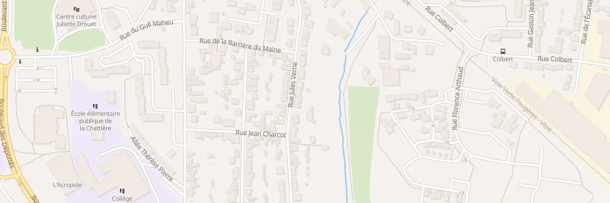 Plan du 19 Rue Jules Verne à Fougères