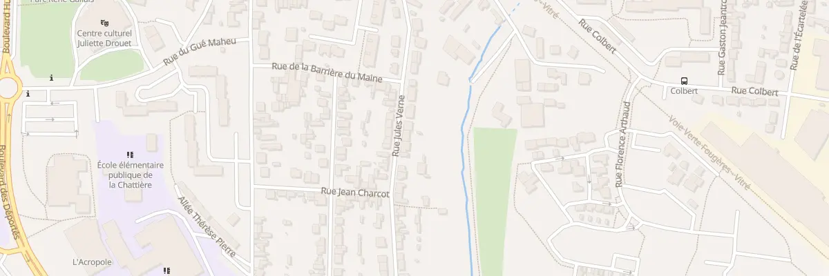 Plan du 17 Rue Jules Verne à Fougères