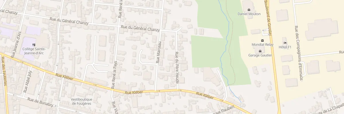 Plan du 10 Rue du Père Heude à Fougères