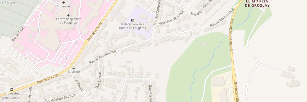 Plan du 34B Rue Beaumanoir à Fougères