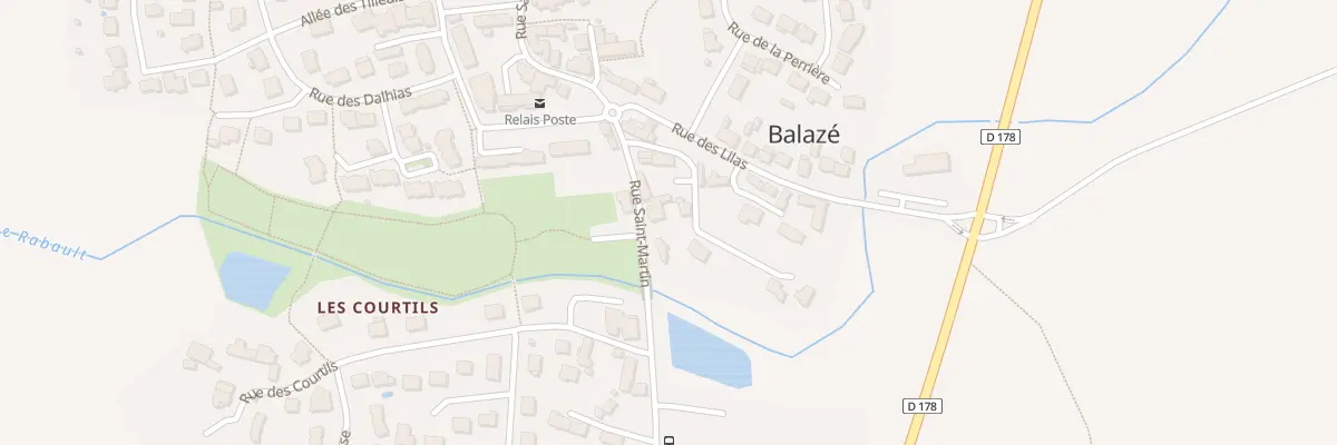 Plan du 39 Rue Saint Martin à Balazé