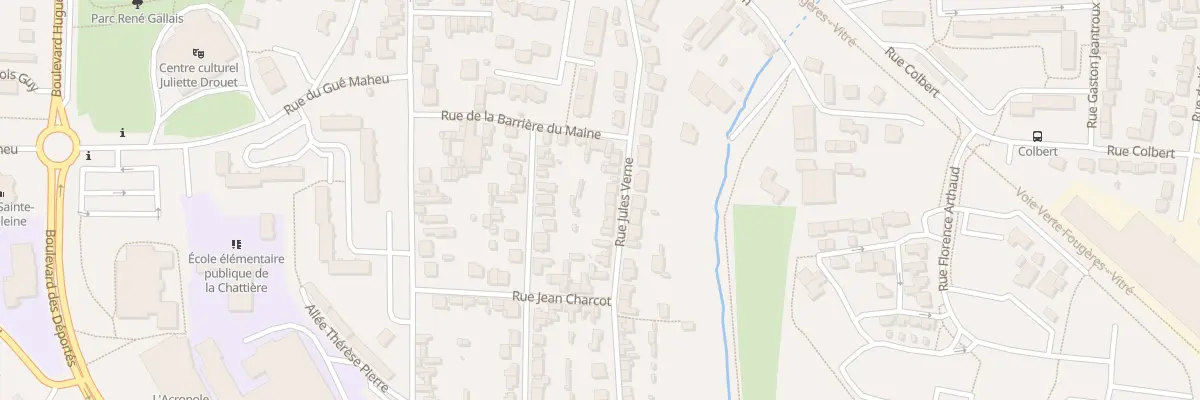 Plan du 18 Rue Jules Verne à Fougères