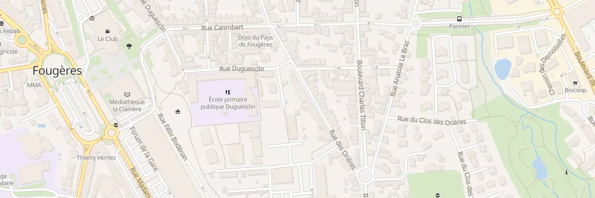Plan du 20 Rue des Orières à Fougères